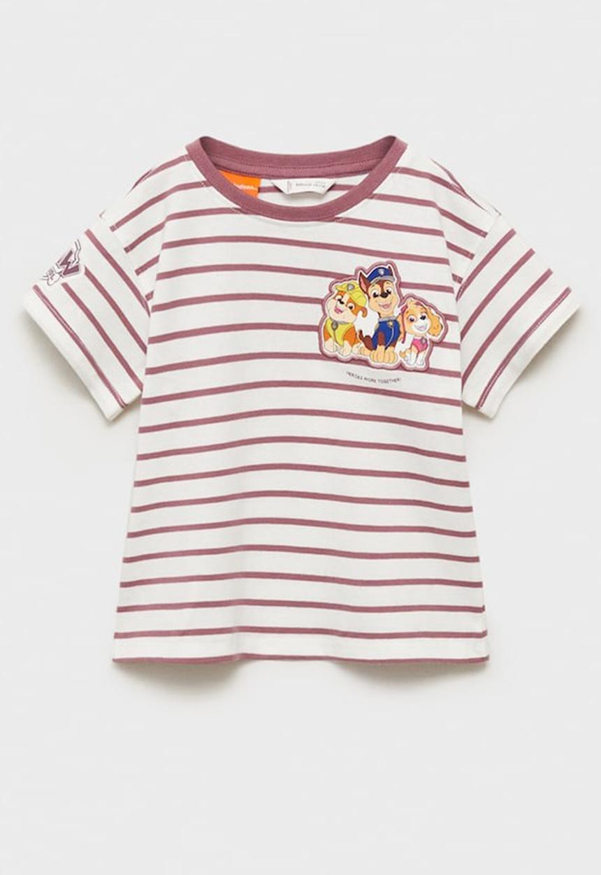 MANGO - T-shirt pawfri - dark red