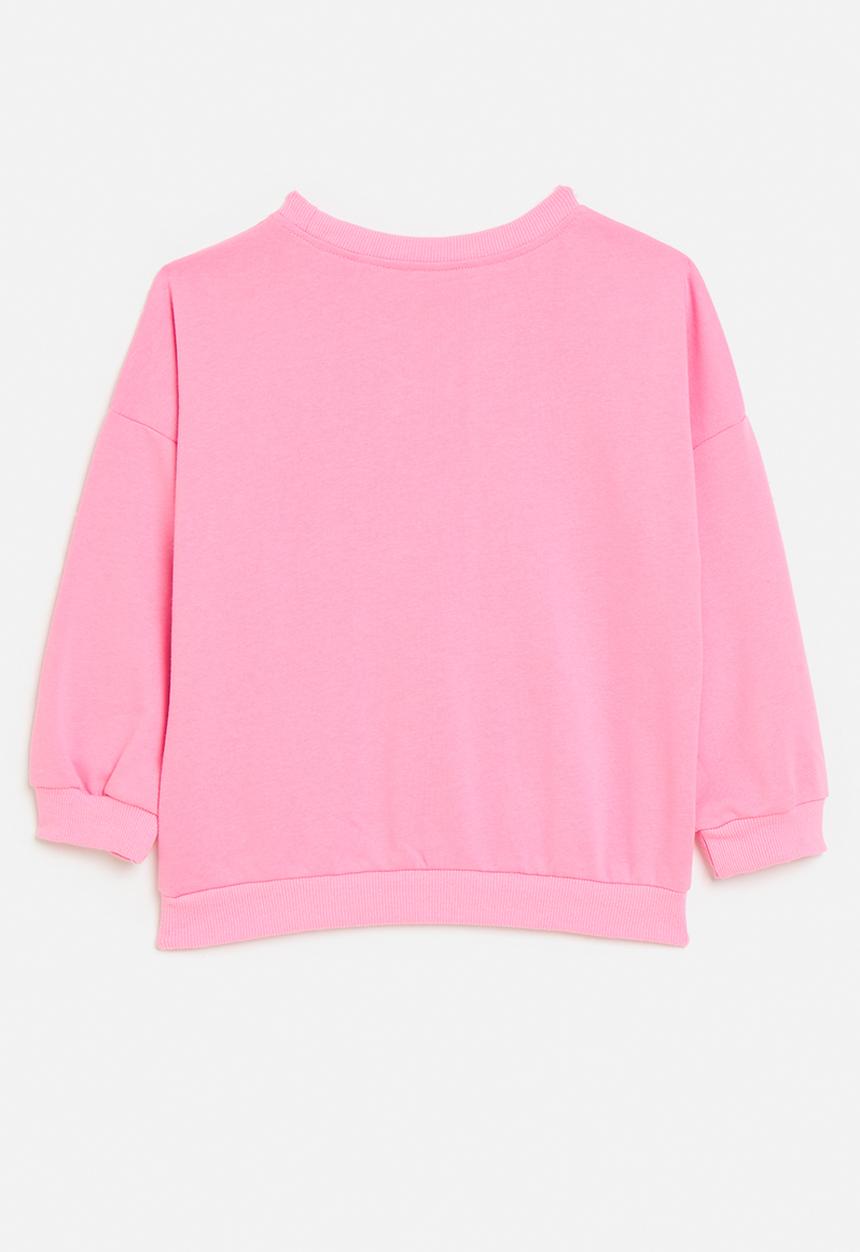 Pop Candy - Heart print sweat top-pink