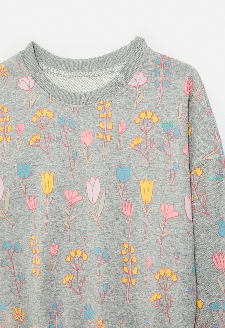 Pop Candy - Printed sweat top-grey