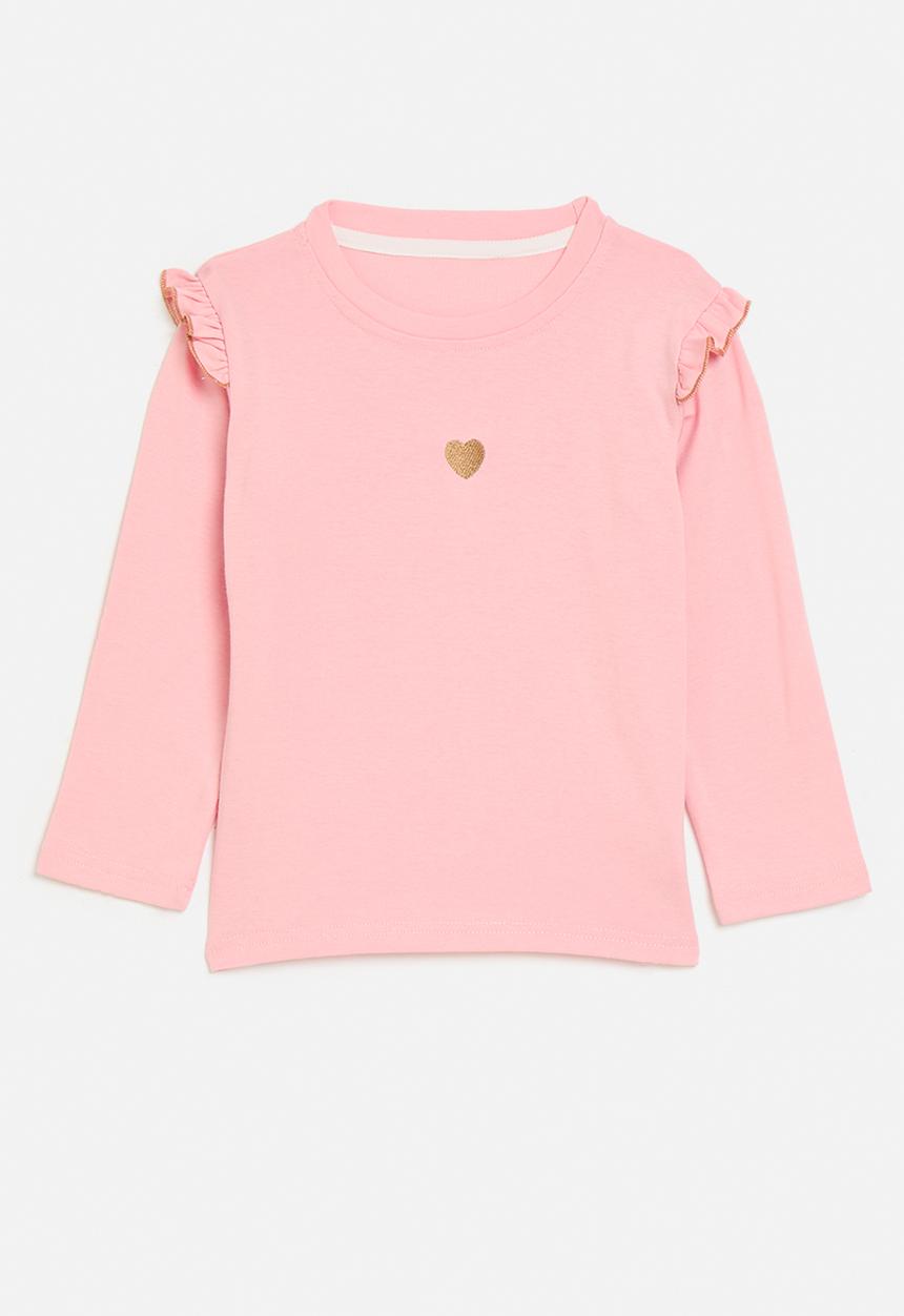 Pop Candy - Frilled sleeve top - pink