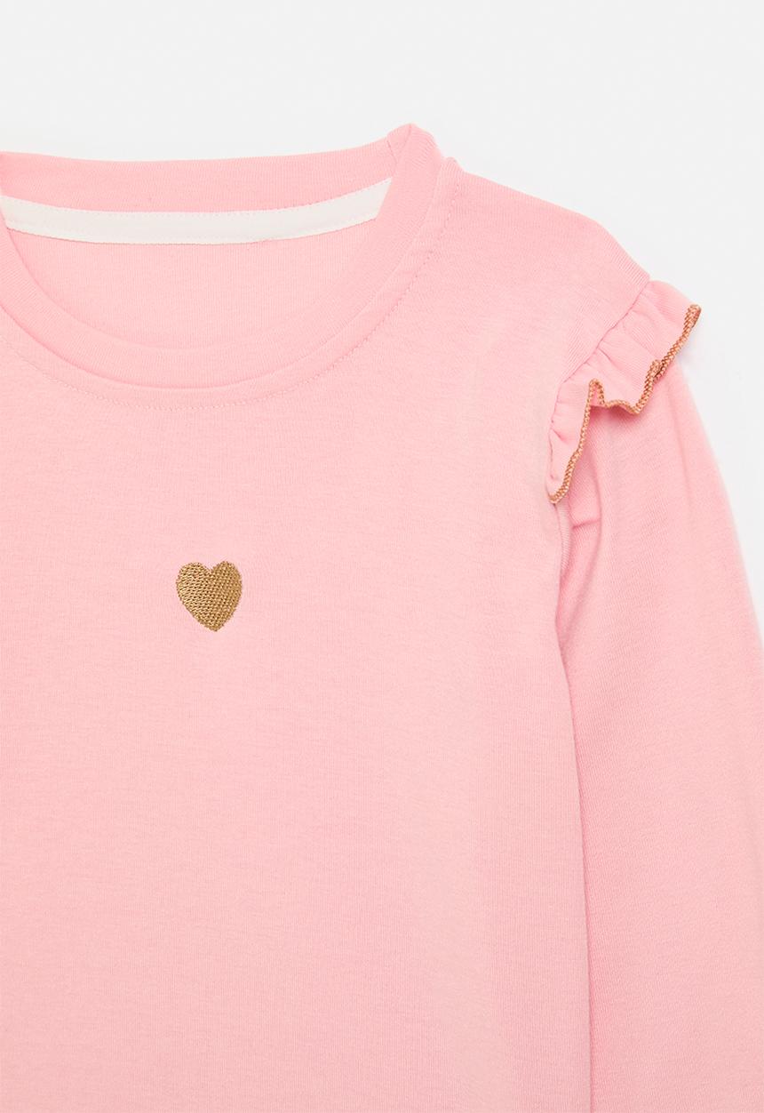 Pop Candy - Frilled sleeve top - pink