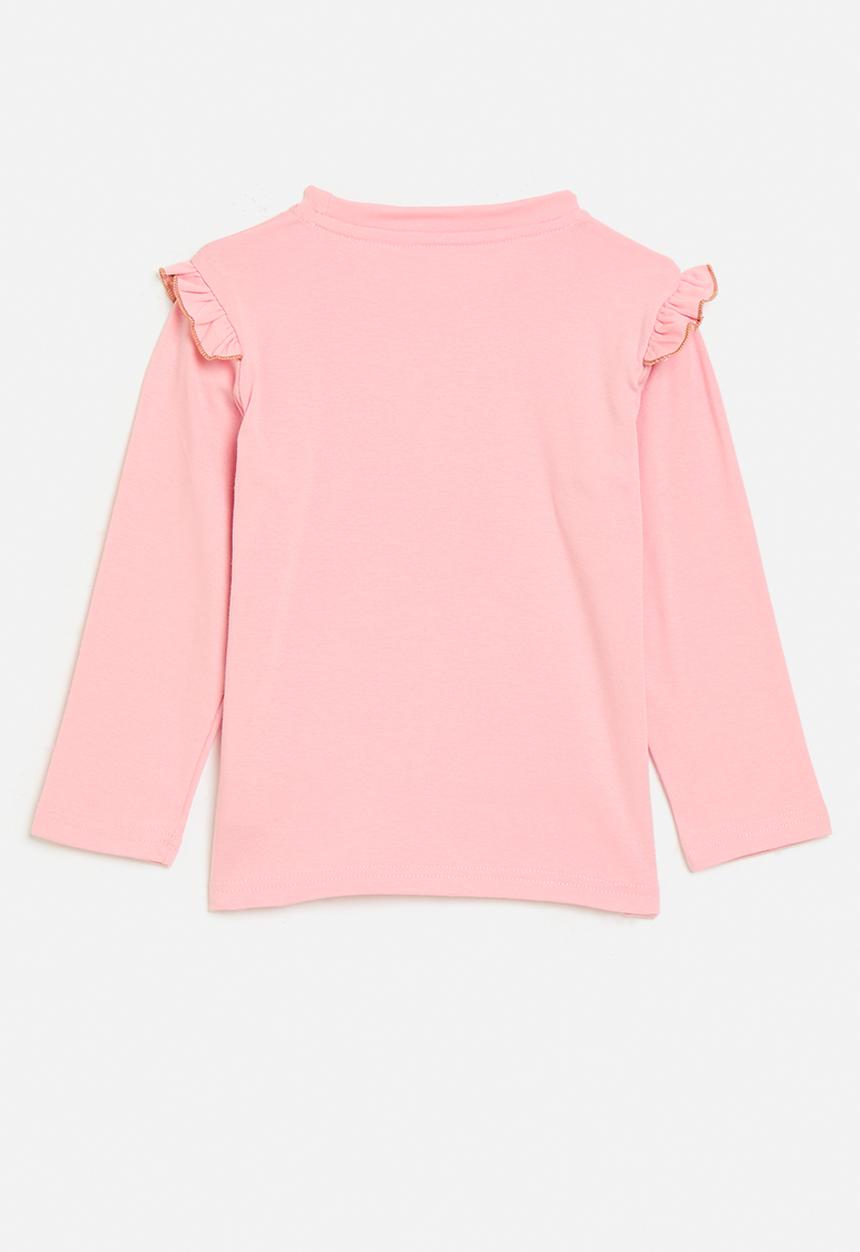 Pop Candy - Frilled sleeve top - pink