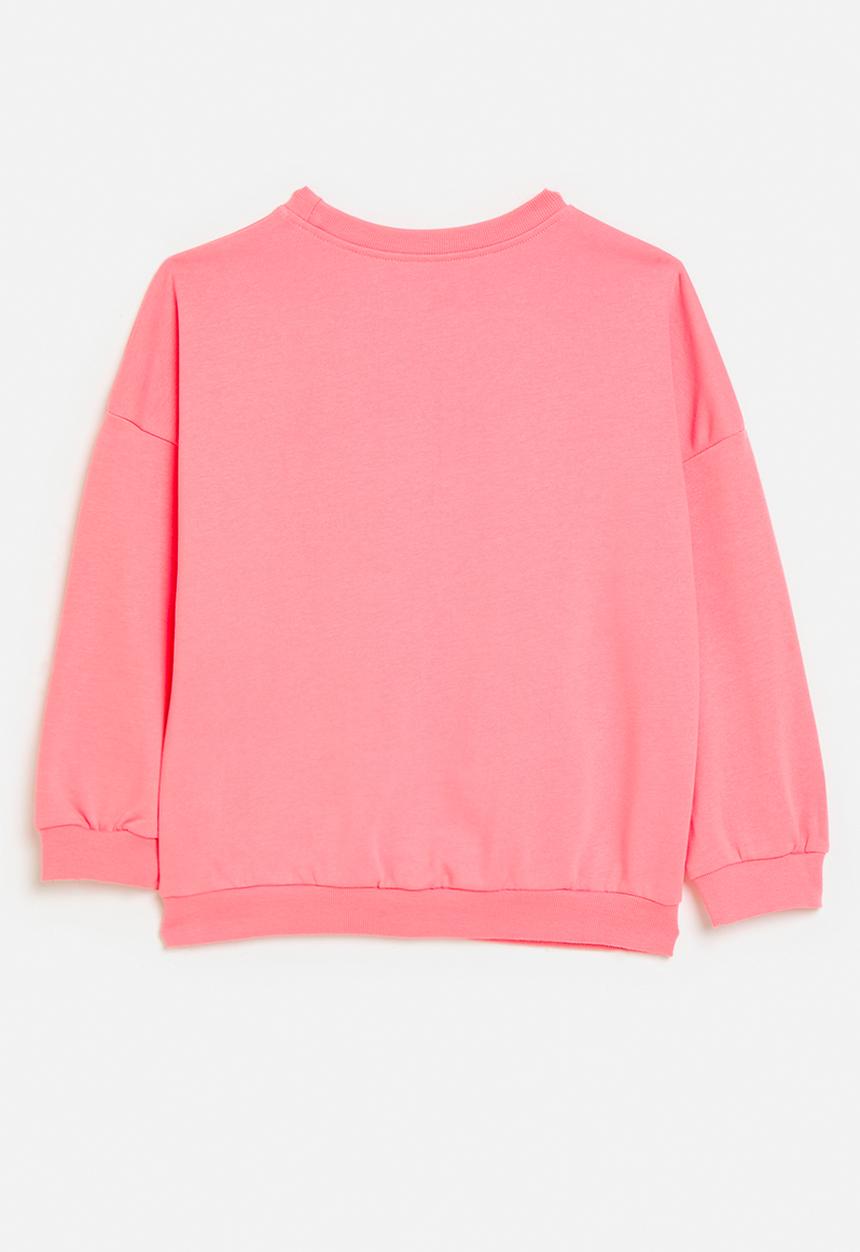 Pop Candy - Sequin applique sweat top-pink