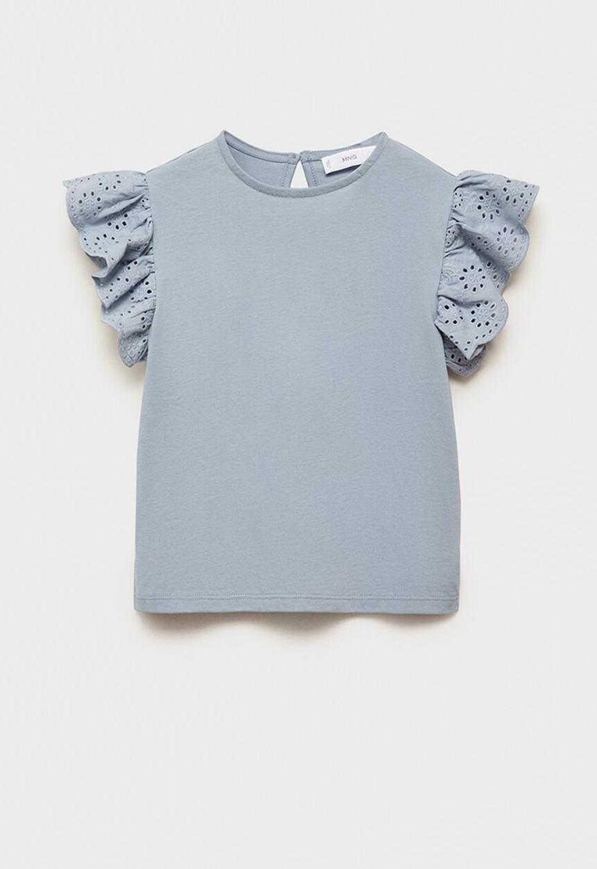 MANGO - T-shirt cotta - light/pastel blue