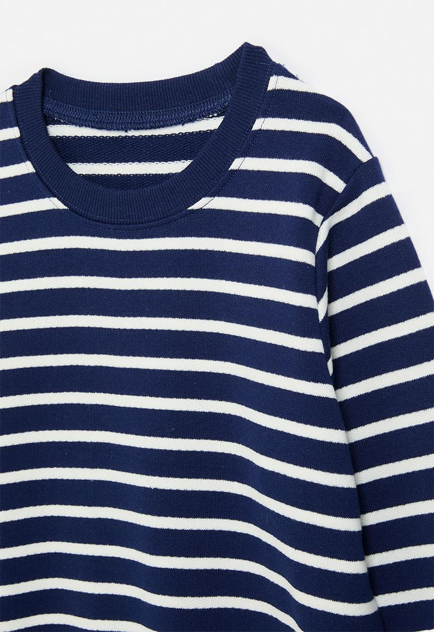 Pop Candy - Striped sweat top - blue & white