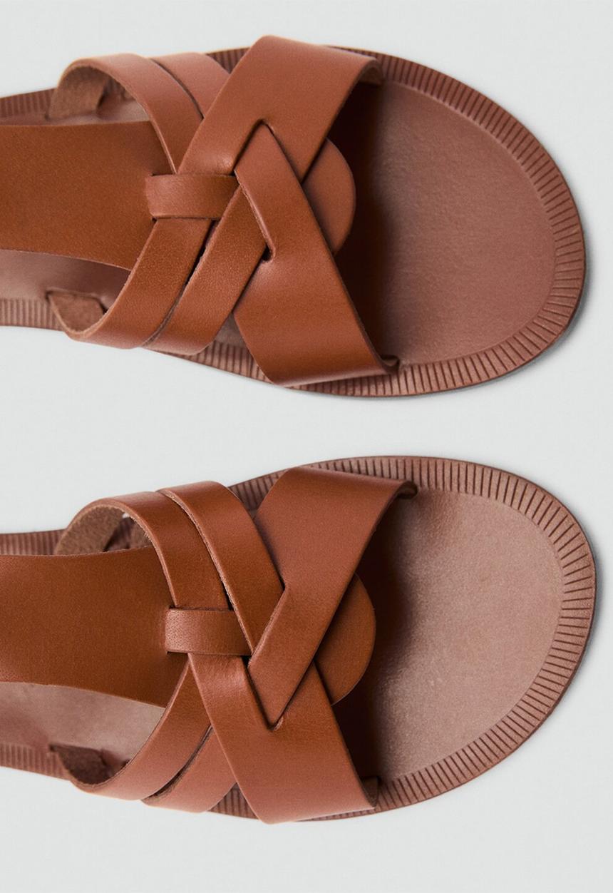 MANGO - Sandals aura - medium brown