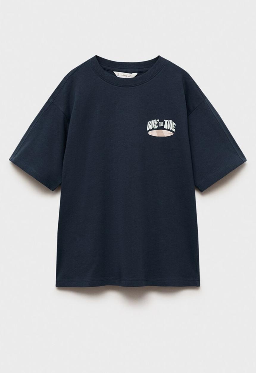 MANGO - T-shirt ridetide - navy