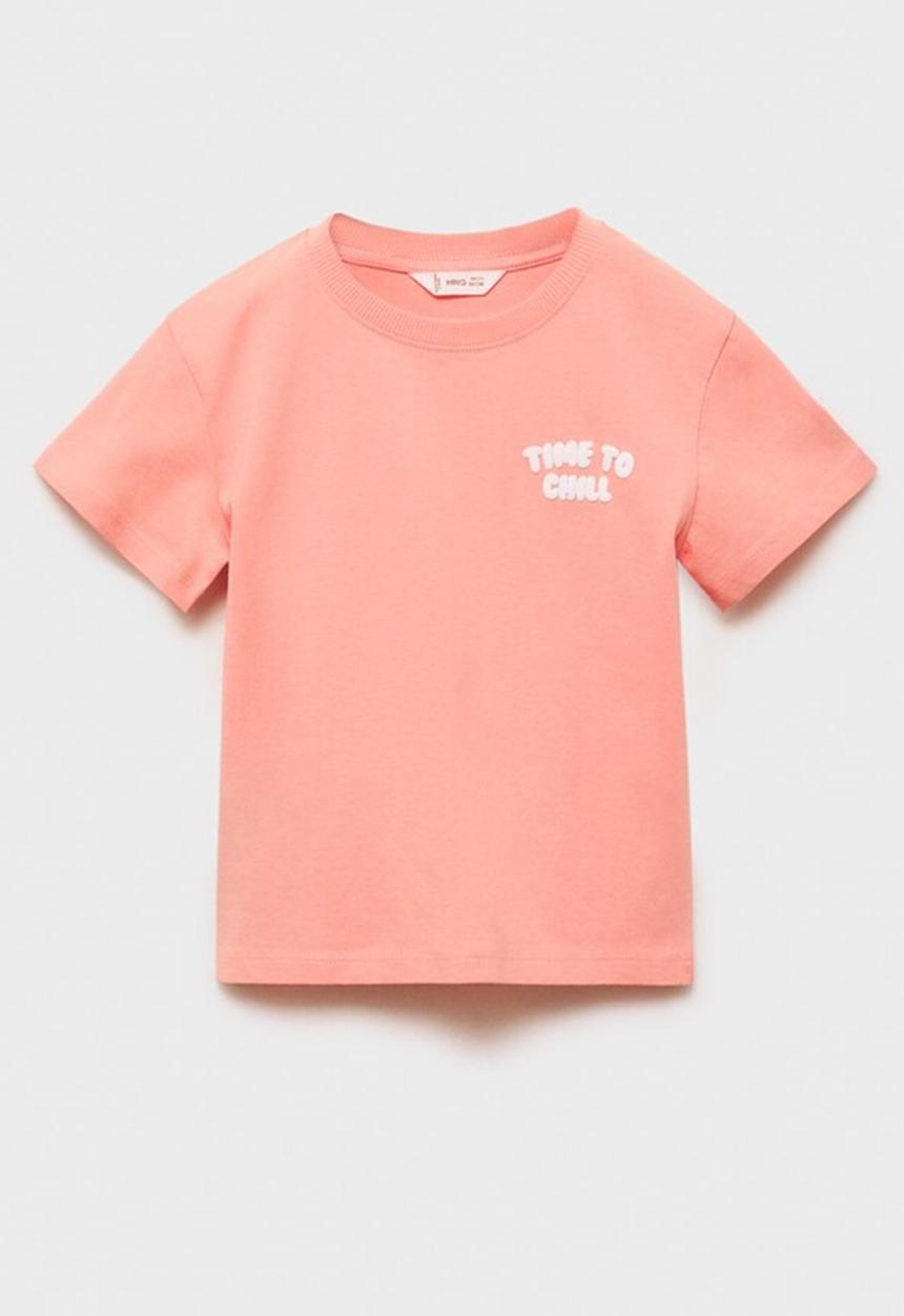 MANGO - T-shirt hotdog - salmon