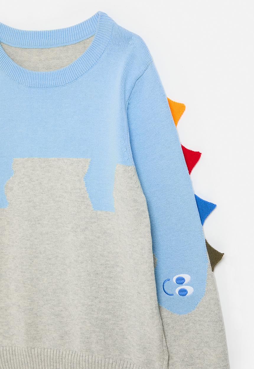 Pop Candy - Applique jersey - light blue & grey