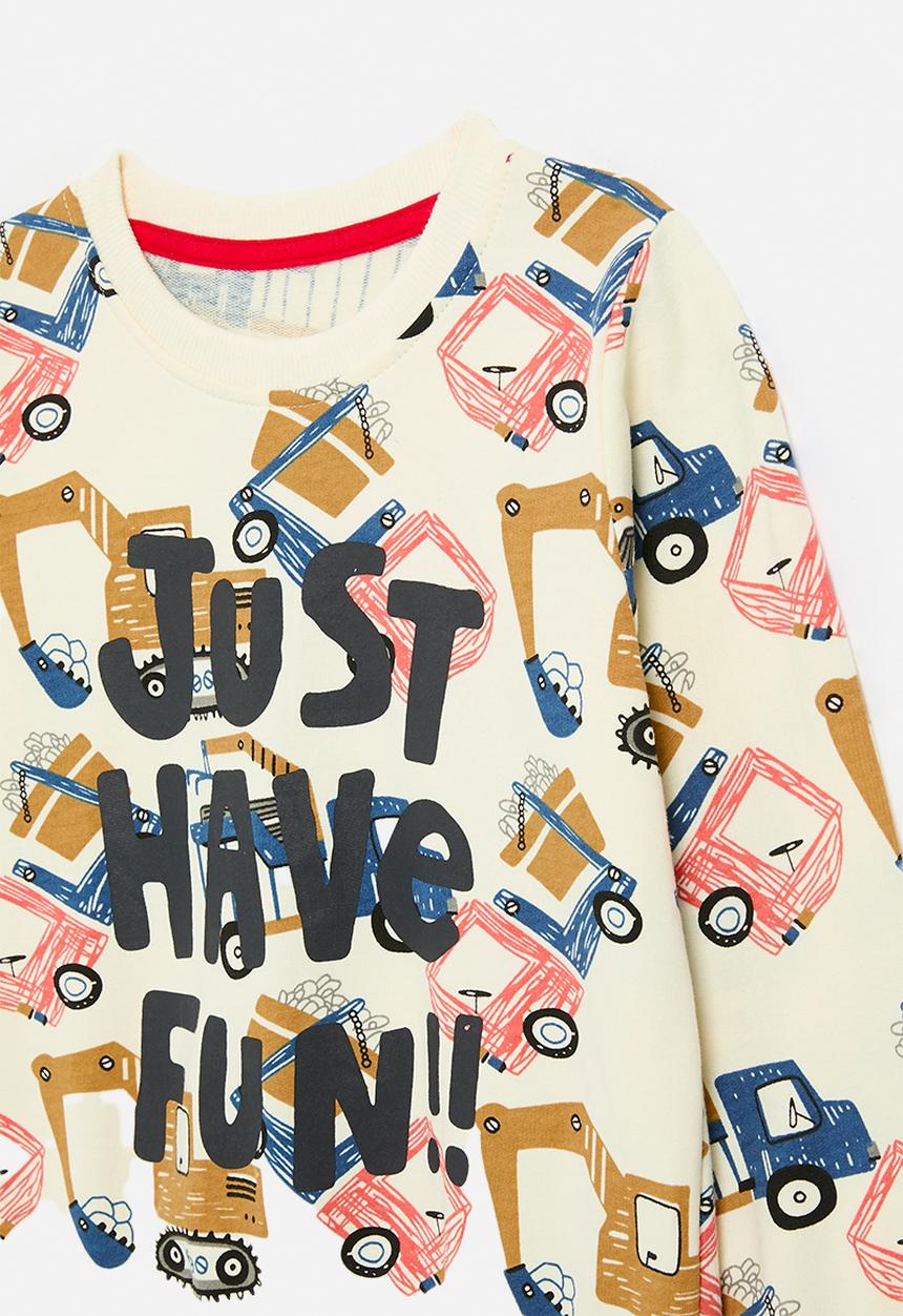 Pop Candy - Printed sweat top - ecru
