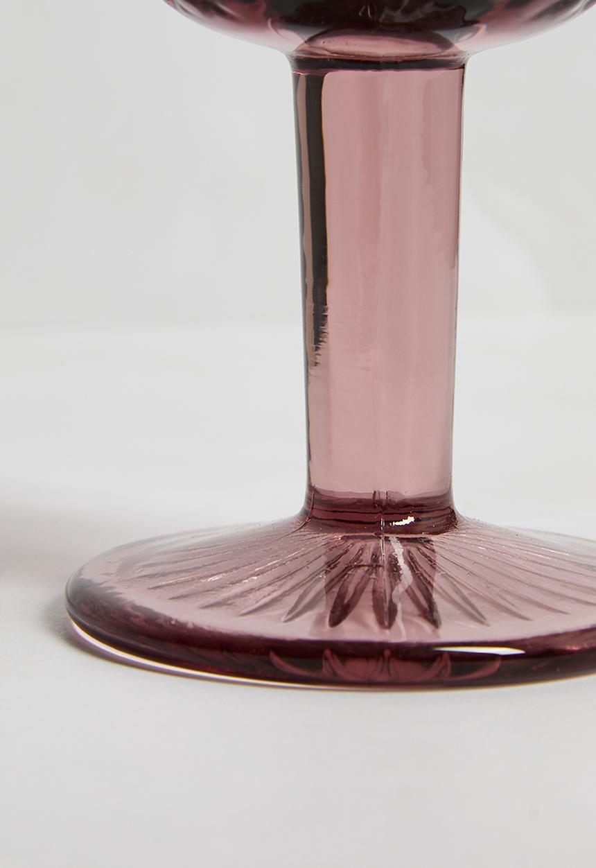 Excellent Houseware - Embossed wine glass set of 4 - blush