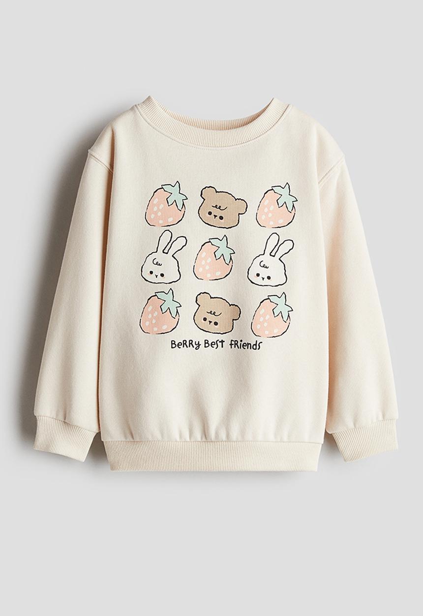 H&M - Sweatshirt - light beige berry best friends