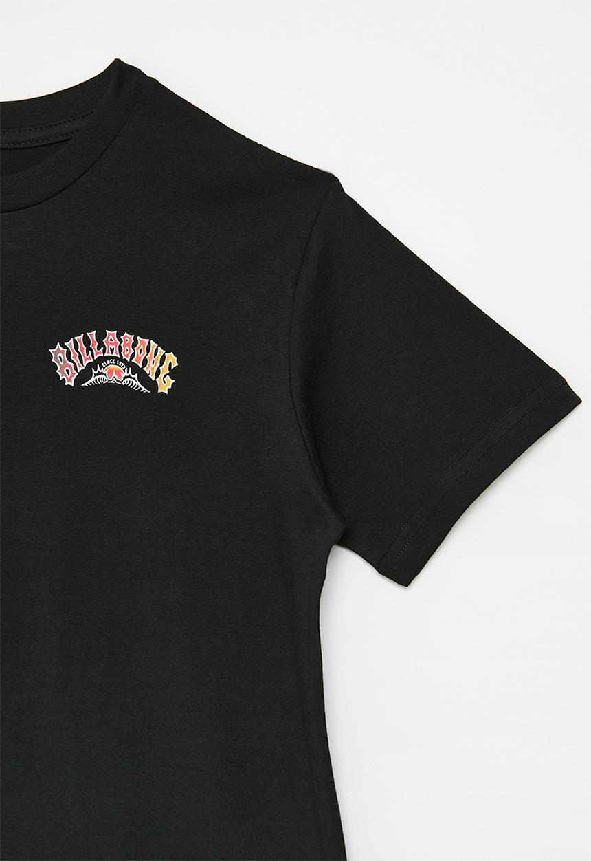 Billabong  - Throw back short sleeve T-shirt - black