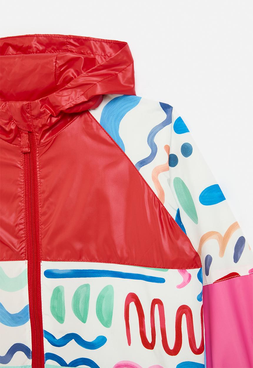 Pop Candy - Zip thru hooded jacket-multi