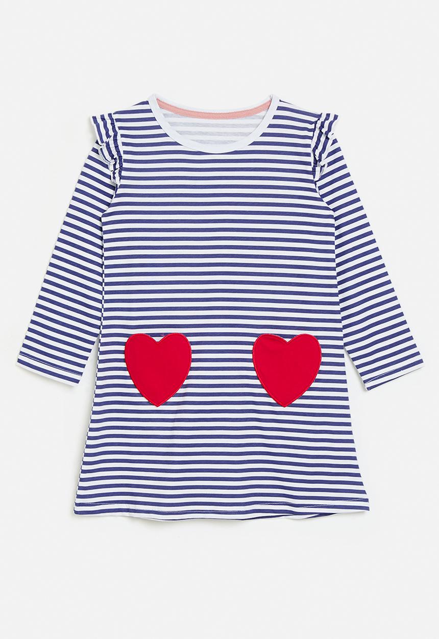 Pop Candy - Stripe dress - blue & white