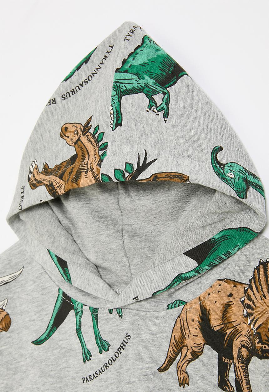 Pop Candy - Printed hoodie-grey