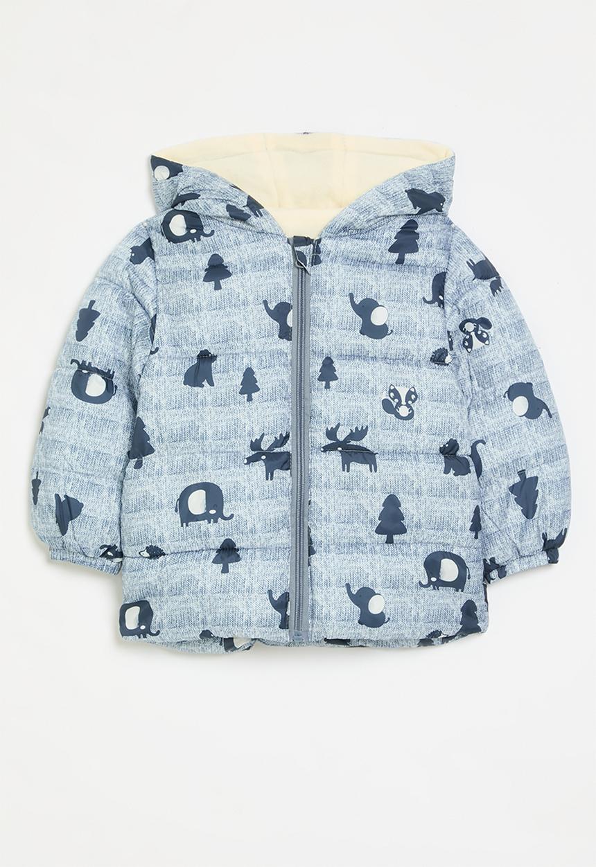 Pop Candy - Hooded puffer jacket-blue