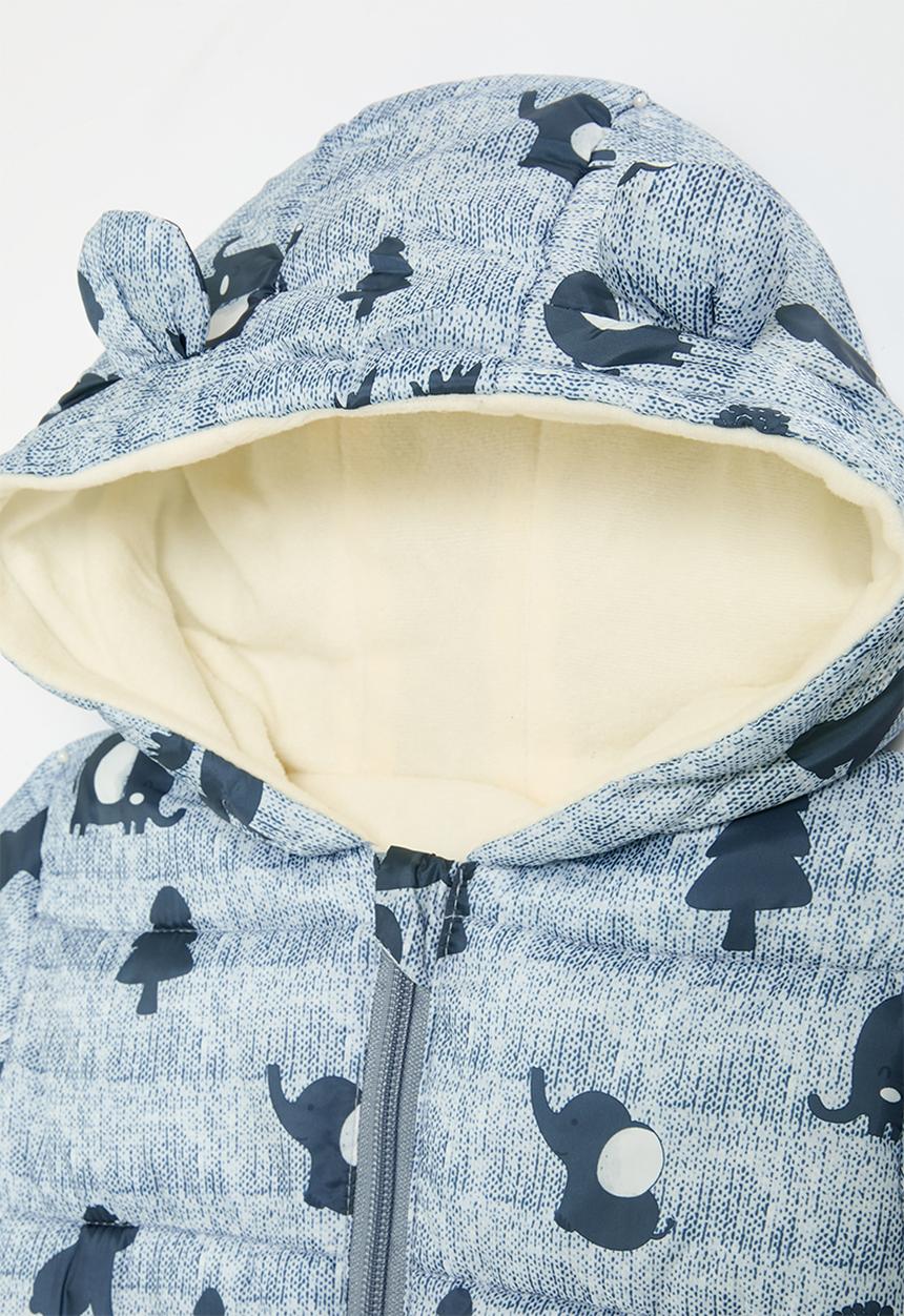 Pop Candy - Hooded puffer jacket-blue