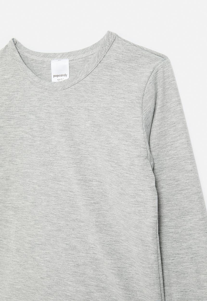 Pop Candy - Long sleeve crew neck-grey