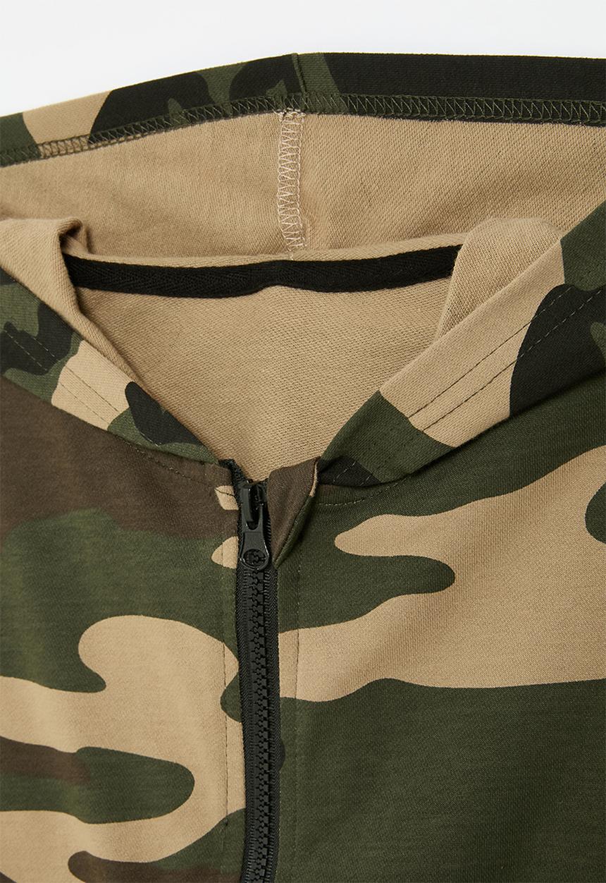 Pop Candy - Camo Zip up hoodie-multi