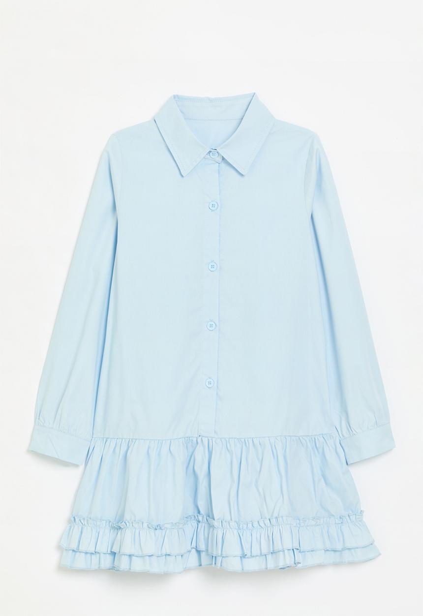 Pop Candy - Tiered shirt dress - blue