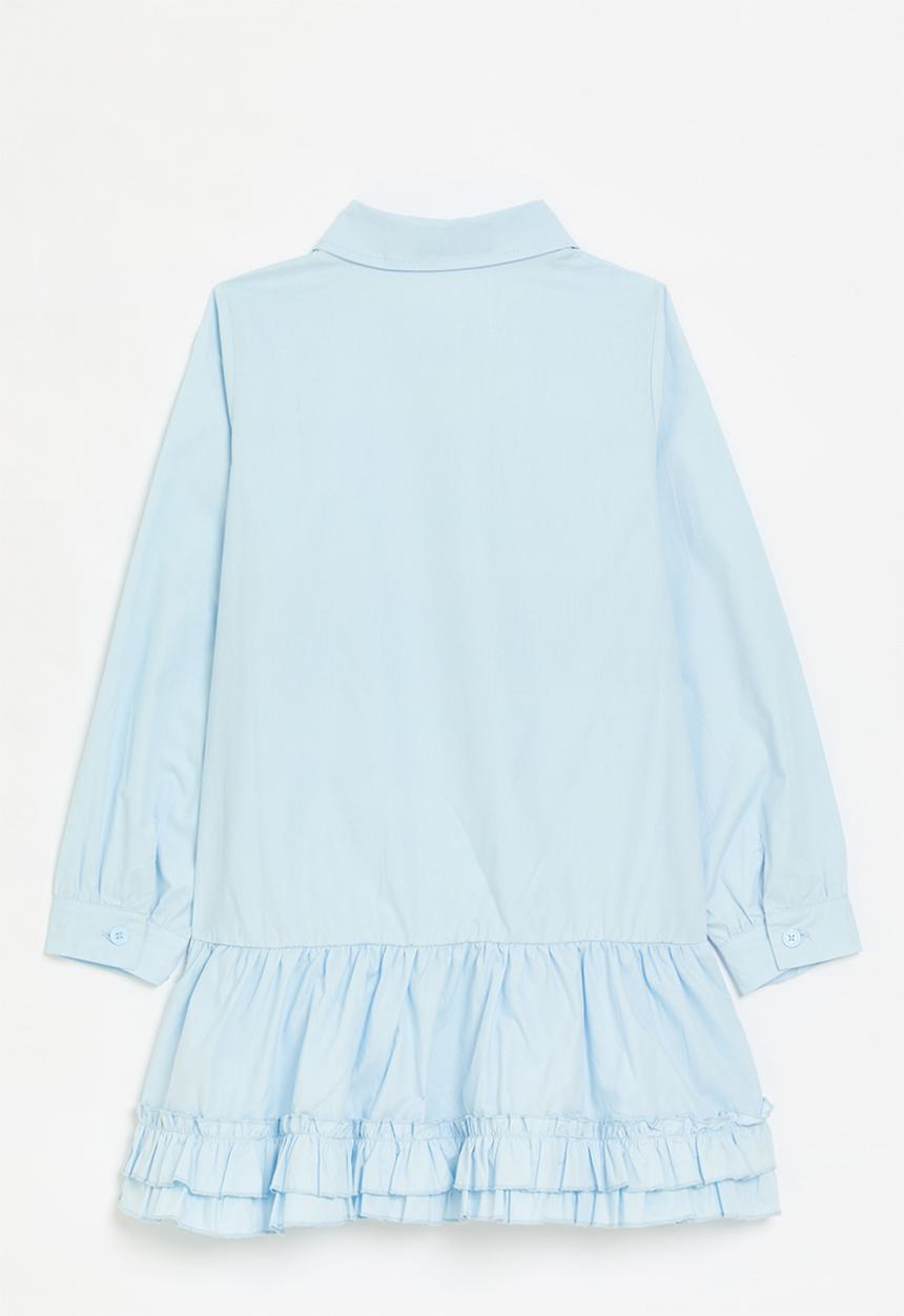 Pop Candy - Tiered shirt dress - blue