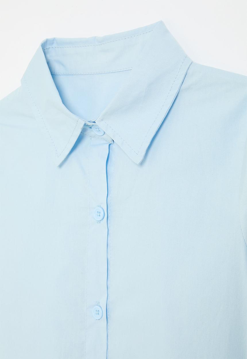 Pop Candy - Tiered shirt dress - blue