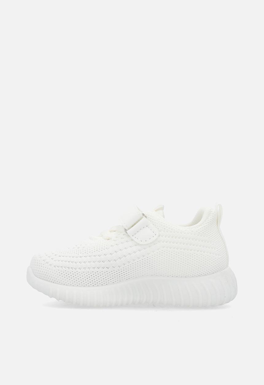 Pop Candy - Lace & adjustable fastener strap sneaker - white