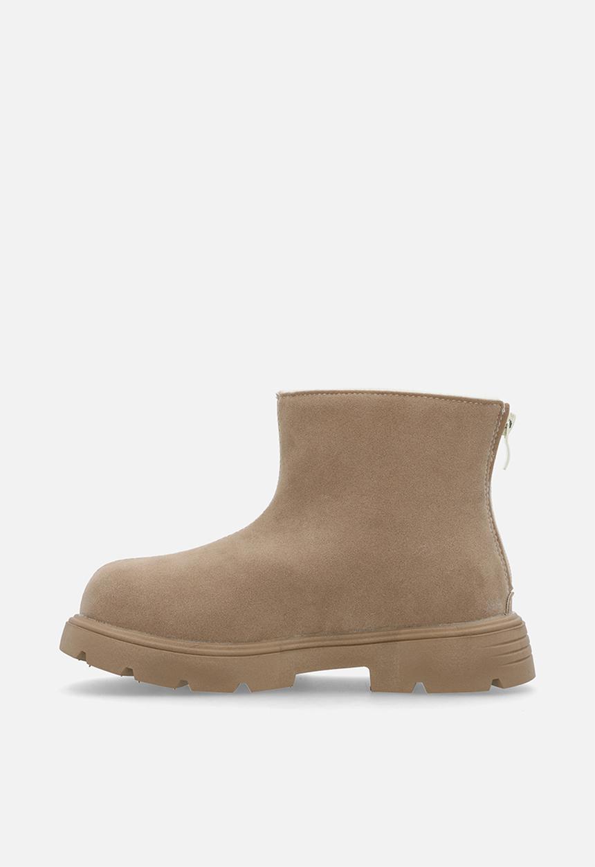 Pop Candy - Faux suede ankle boots - beige