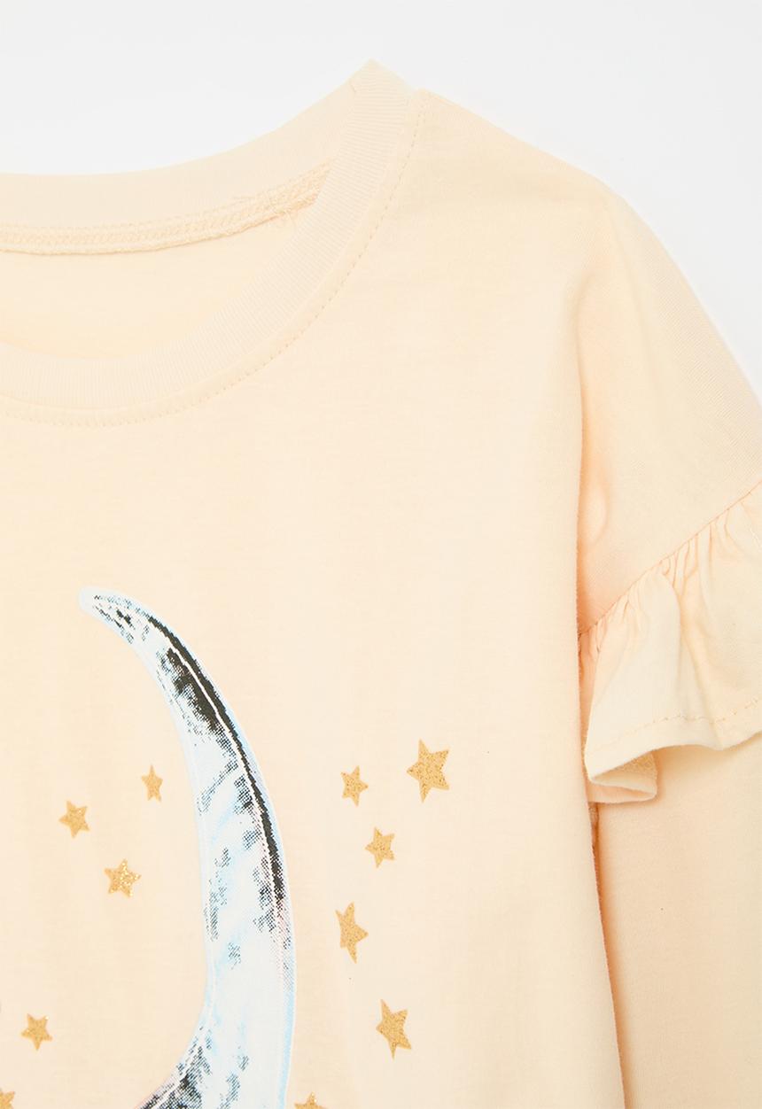 Pop Candy - Frilled tee -ecru