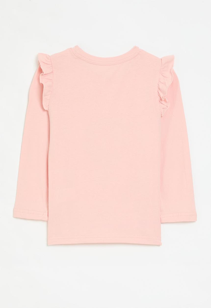 Pop Candy - Printed frilled tee - pink