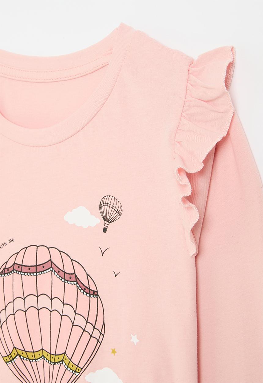 Pop Candy - Printed frilled tee - pink