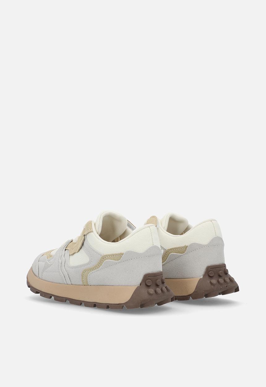 Pop Candy - Lace up sneakers - beige & grey