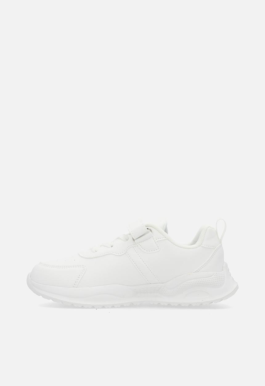 Pop Candy - Lace & adjustable strap fastener sneakers-white