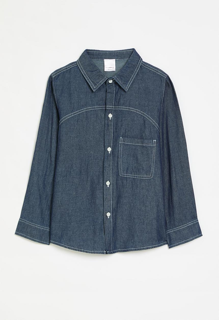 Pop Candy - Denim Shirt - indigo blue