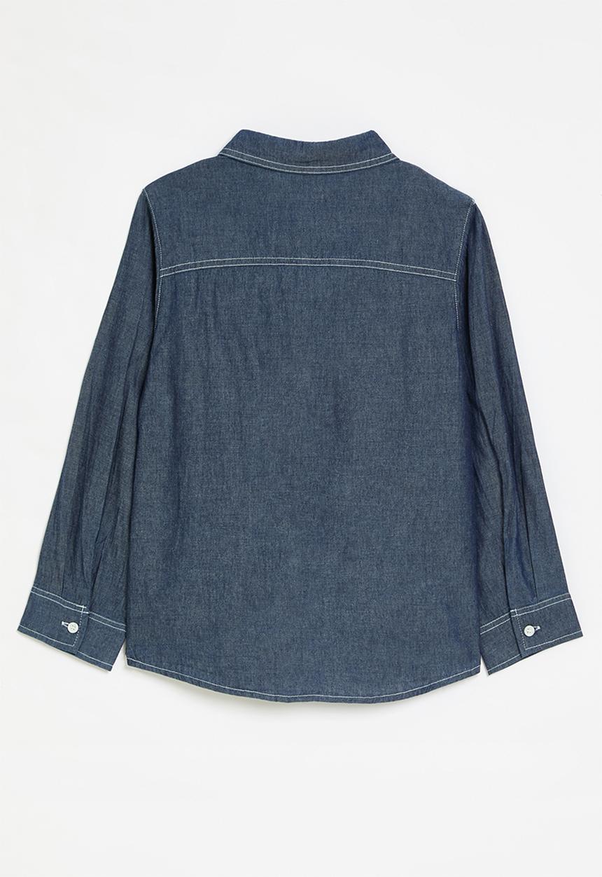 Pop Candy - Denim Shirt - indigo blue