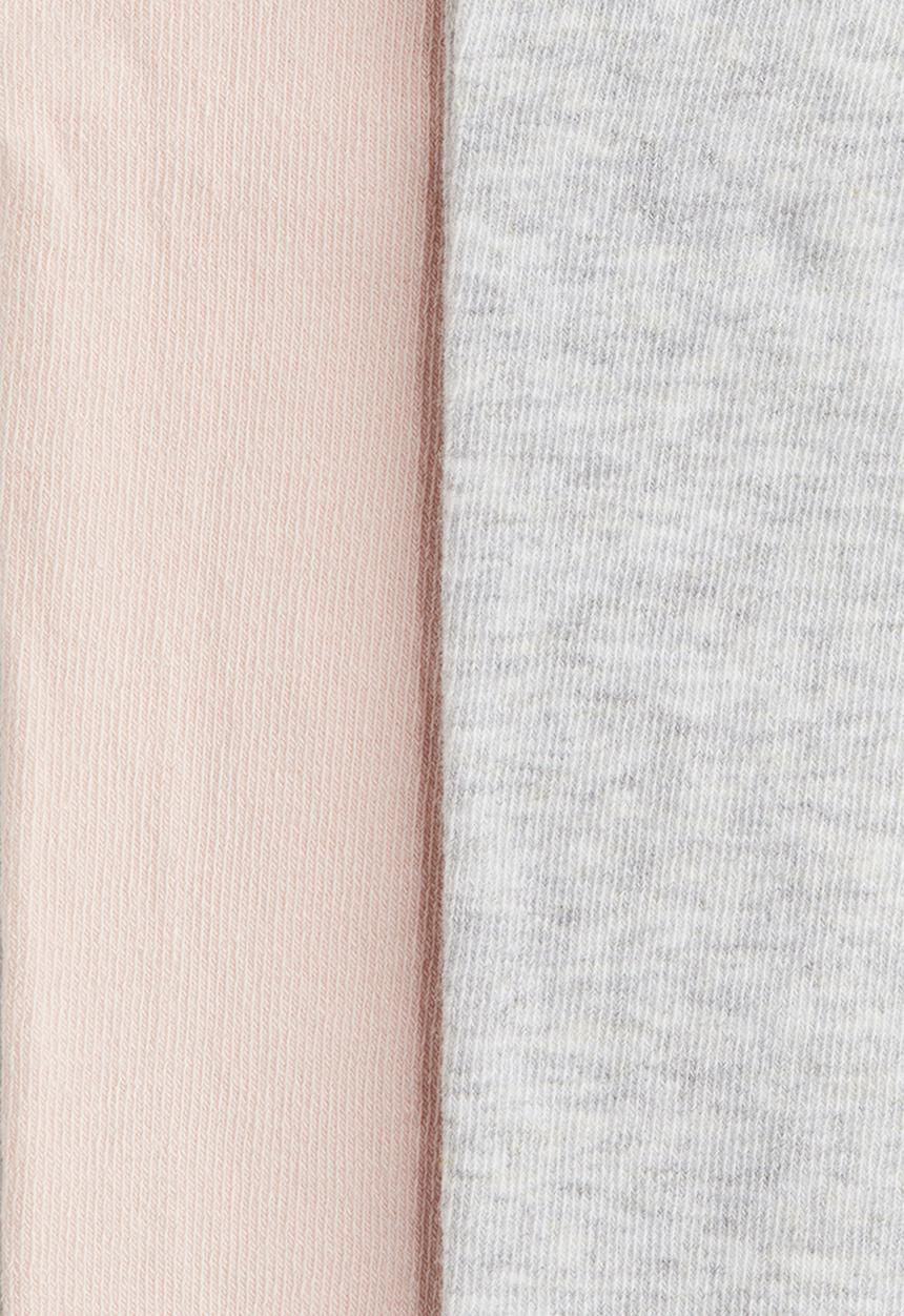H&M - 2-Pack fine-knit tights - light pink light grey