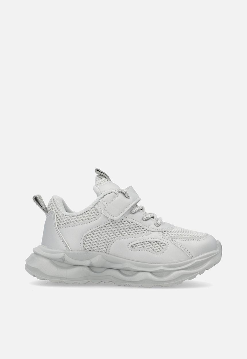 Pop Candy - Lace & adjustable fastener strap sneakers-grey