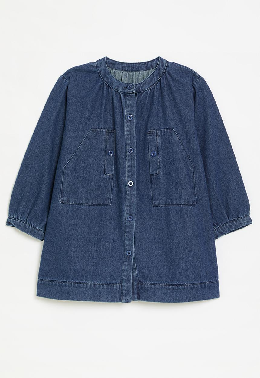 Pop Candy - Button down denim dress - blue