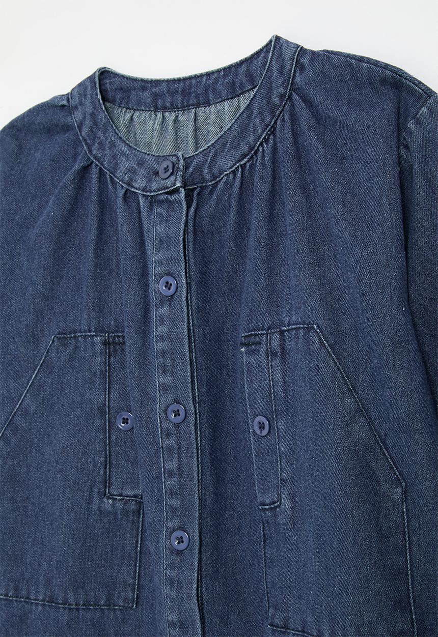 Pop Candy - Button down denim dress - blue