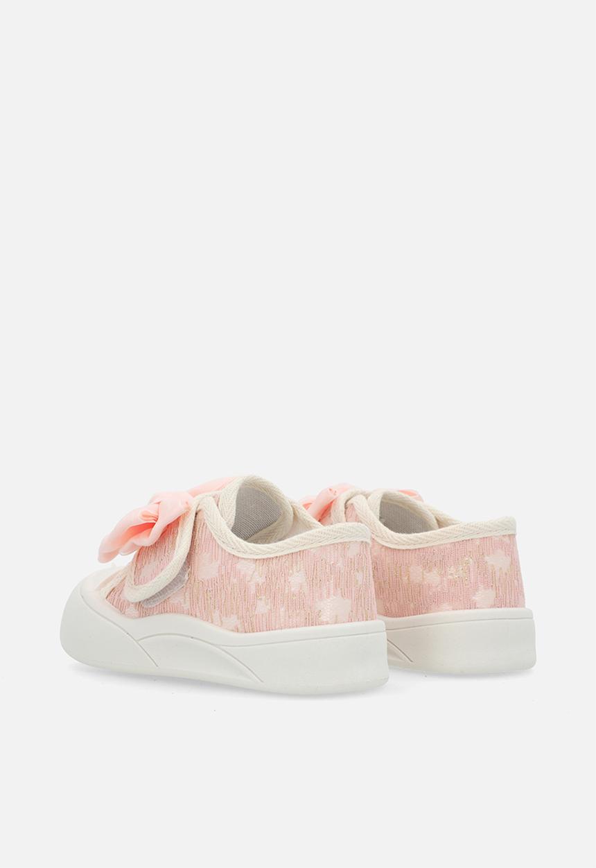 Pop Candy - Textured sneakers with bow feature - pink