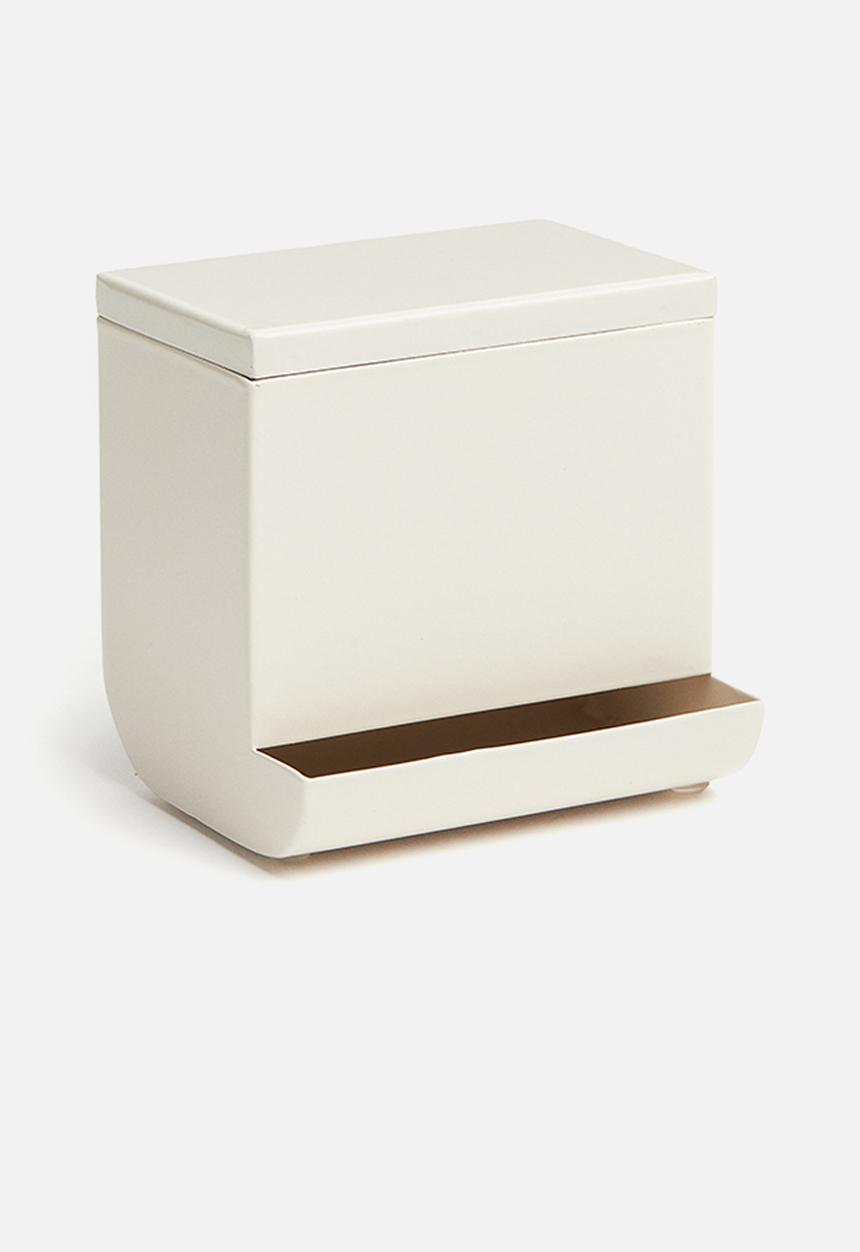 H&M - Metal cotton-bud dispenser - light beige
