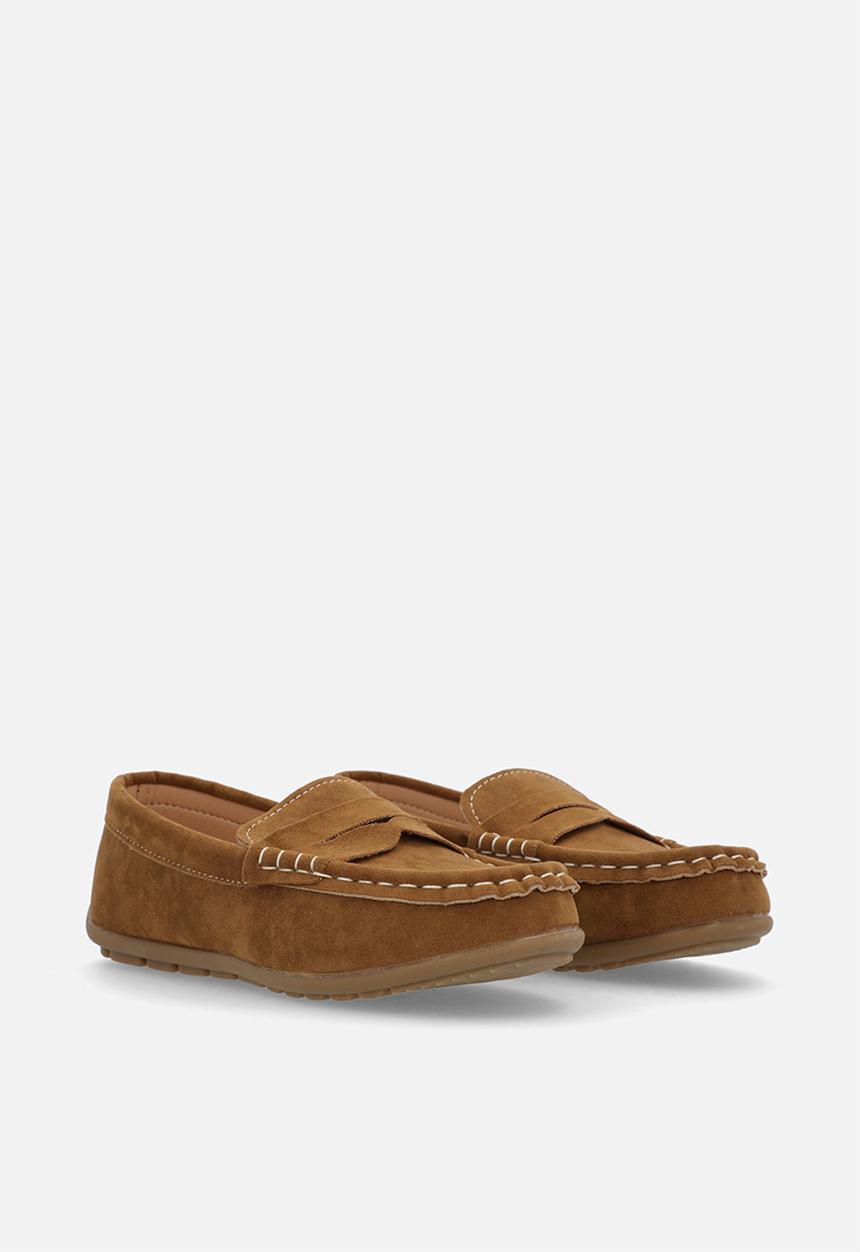 Pop Candy - Faux suede loafers - brown