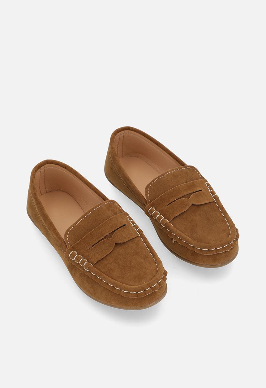 Pop Candy - Faux suede loafers - brown