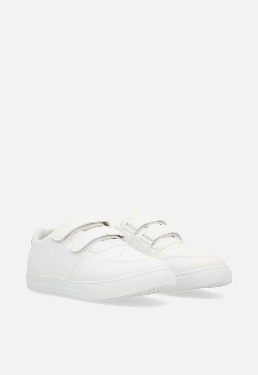 Pop Candy - Lace & adjustable fastener sneakers - white