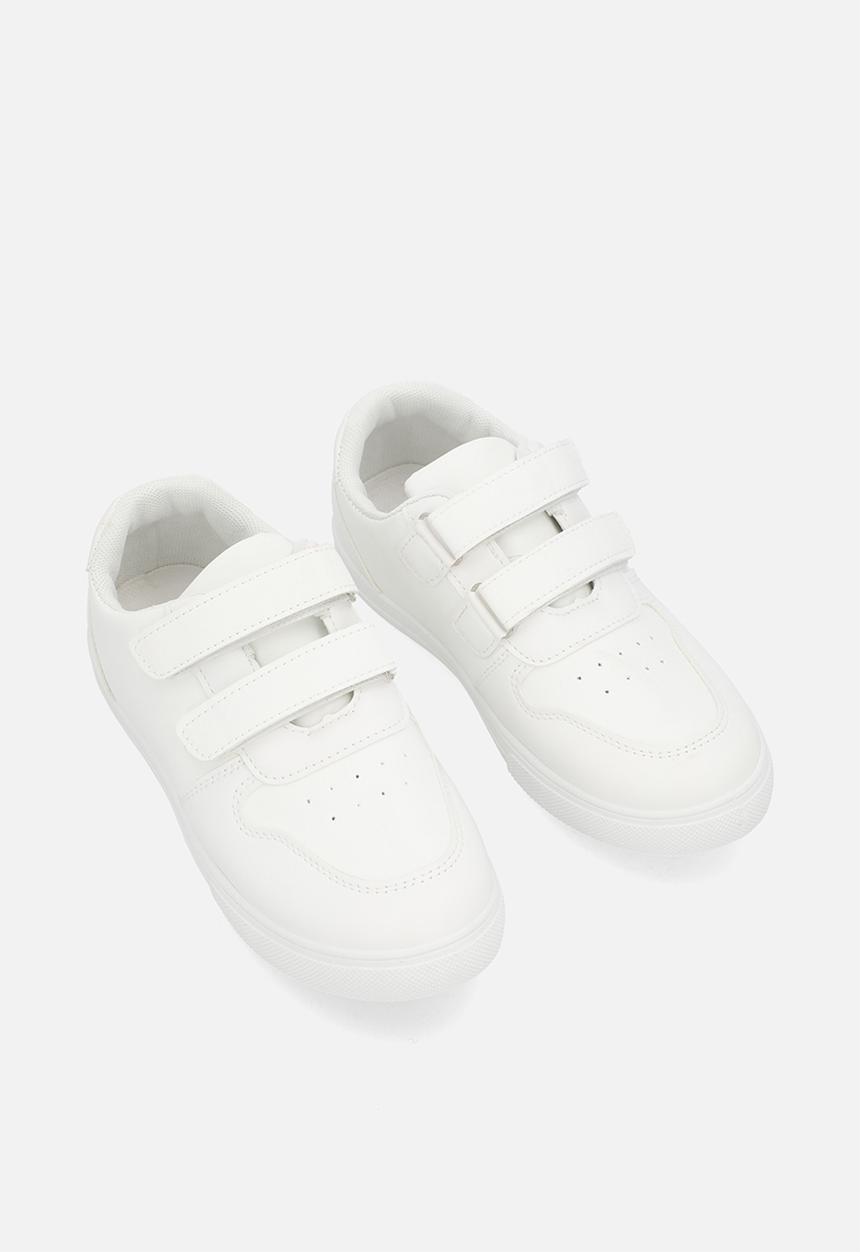 Pop Candy - Lace & adjustable fastener sneakers - white