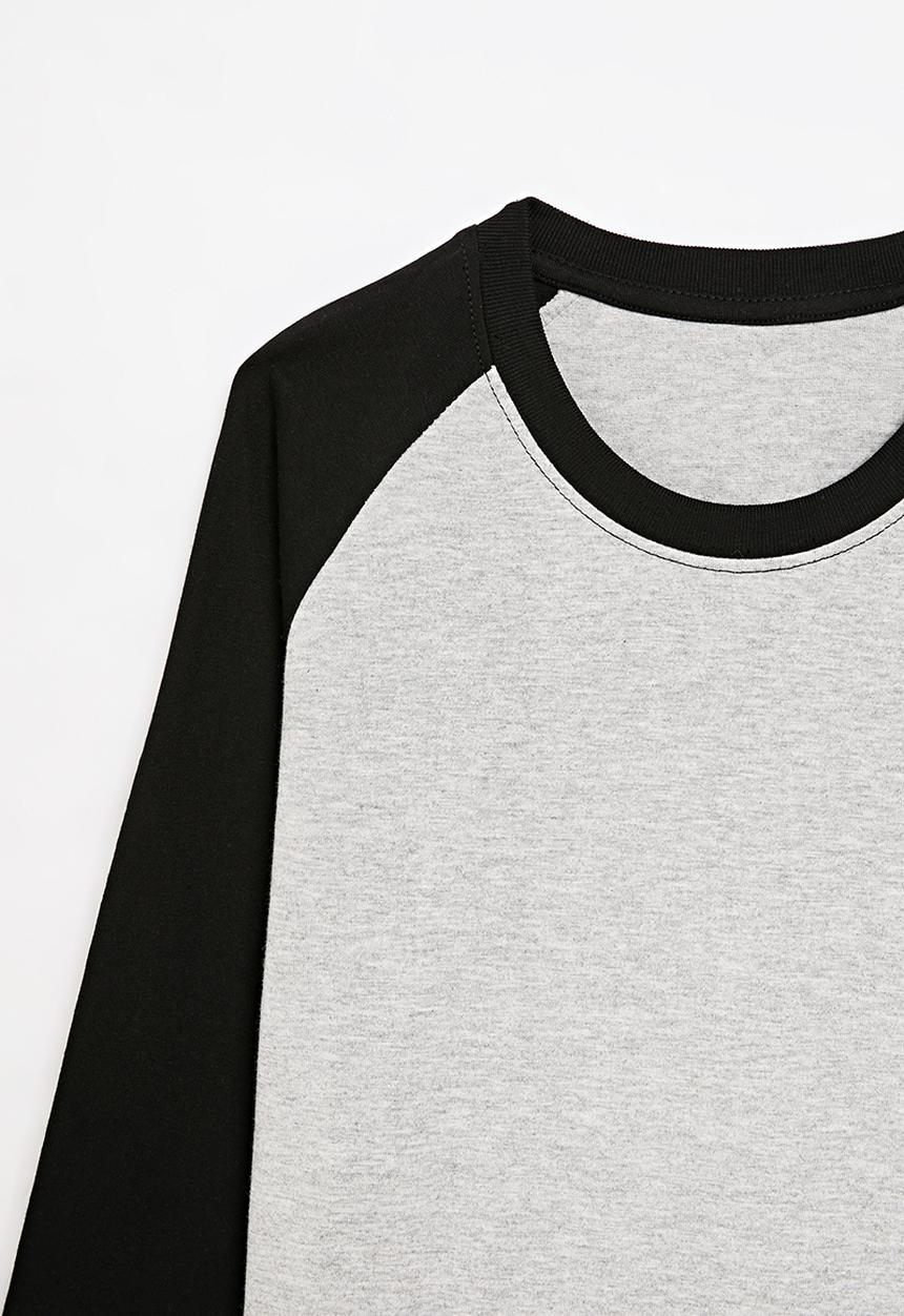 Pop Candy - Reglan tee - grey & black