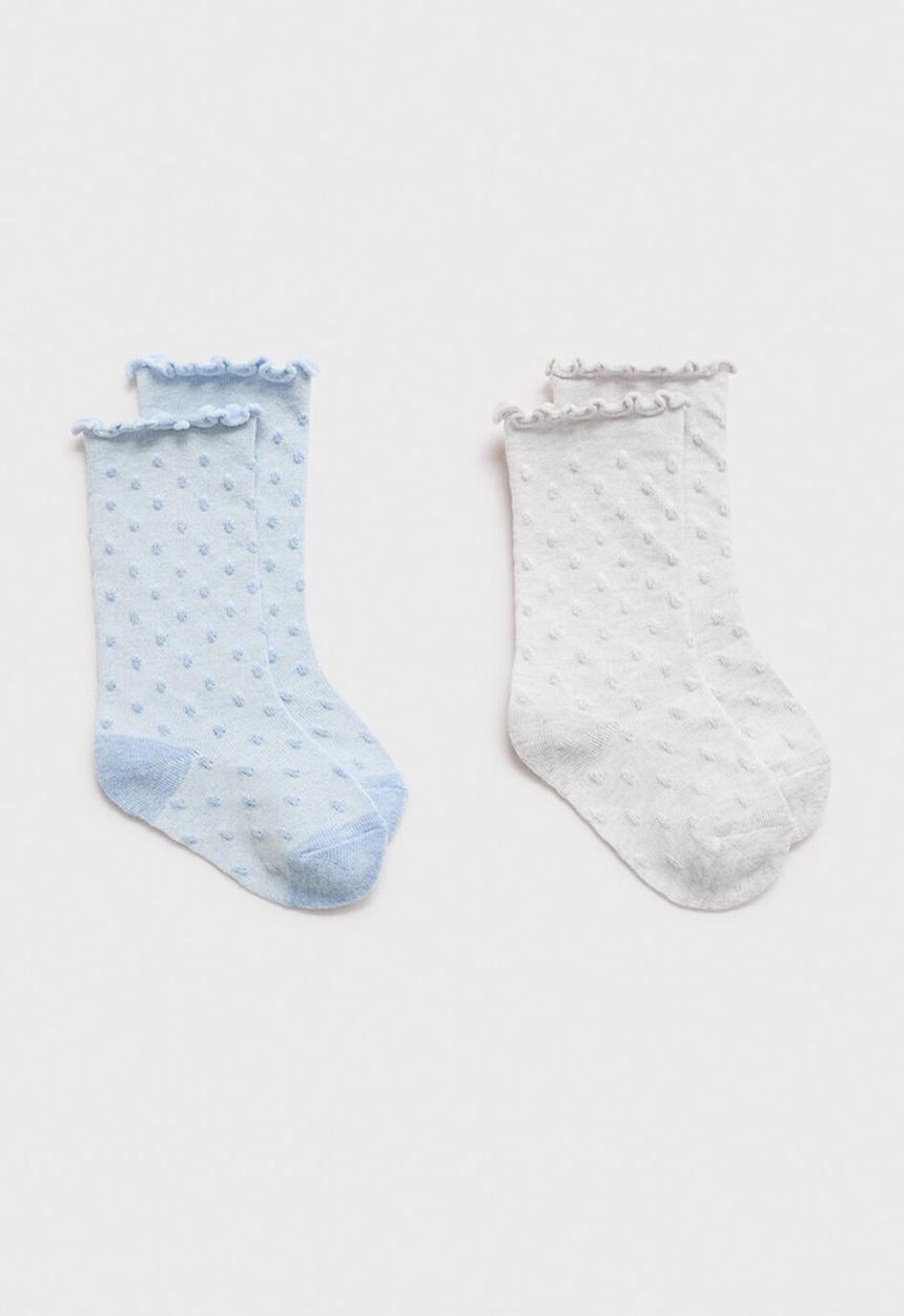 MANGO - Socks dots - medium blue