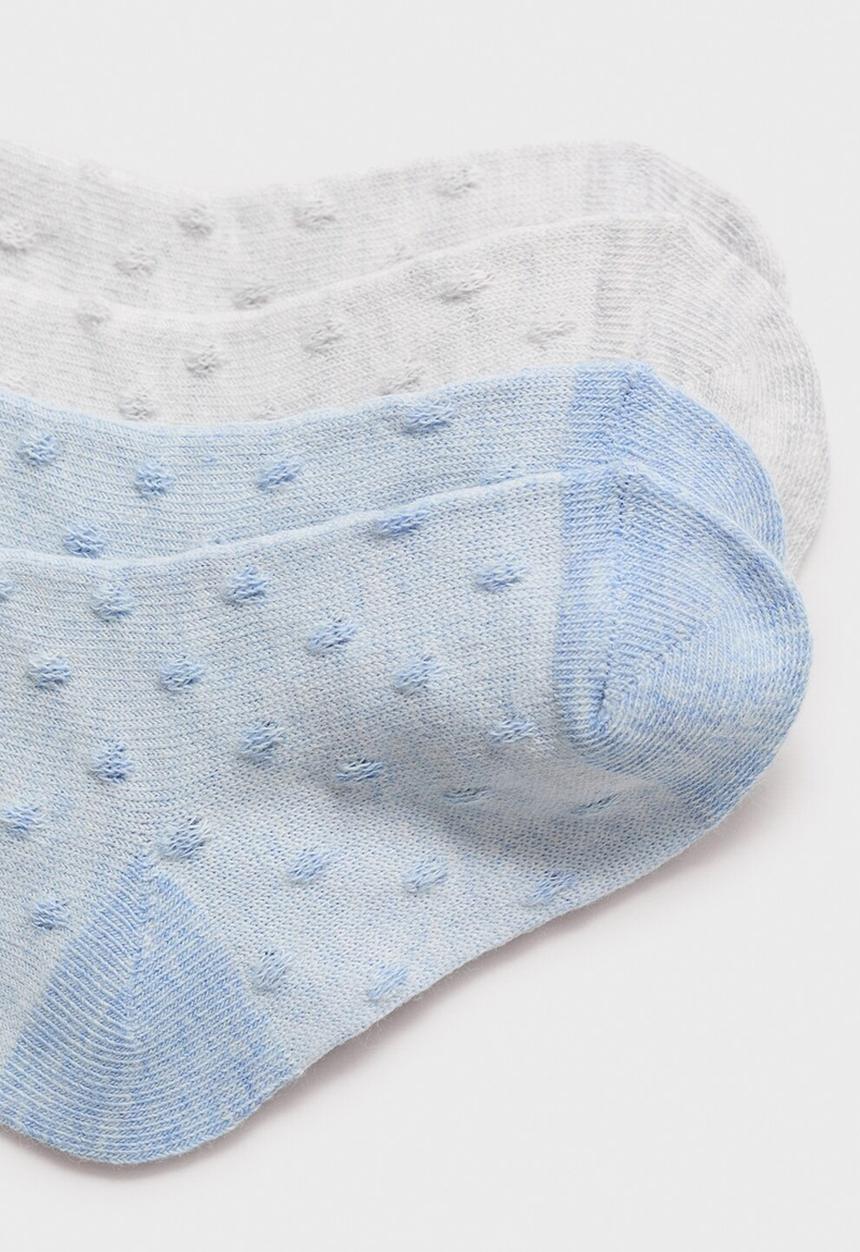 MANGO - Socks dots - medium blue