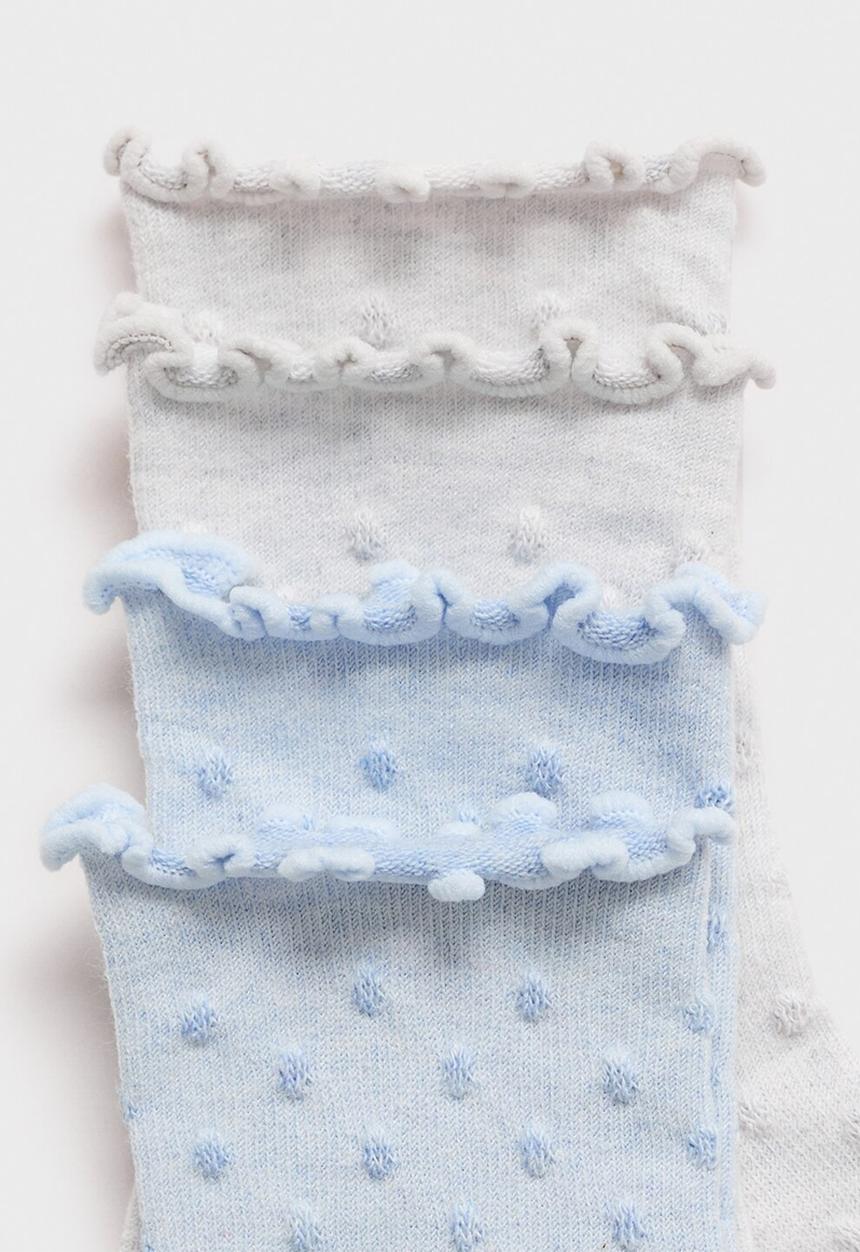 MANGO - Socks dots - medium blue